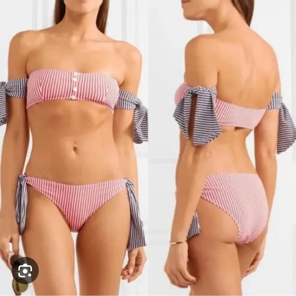 SOLID & STRIPED NWT | Mackenzie Seersucker Bikini Top | L